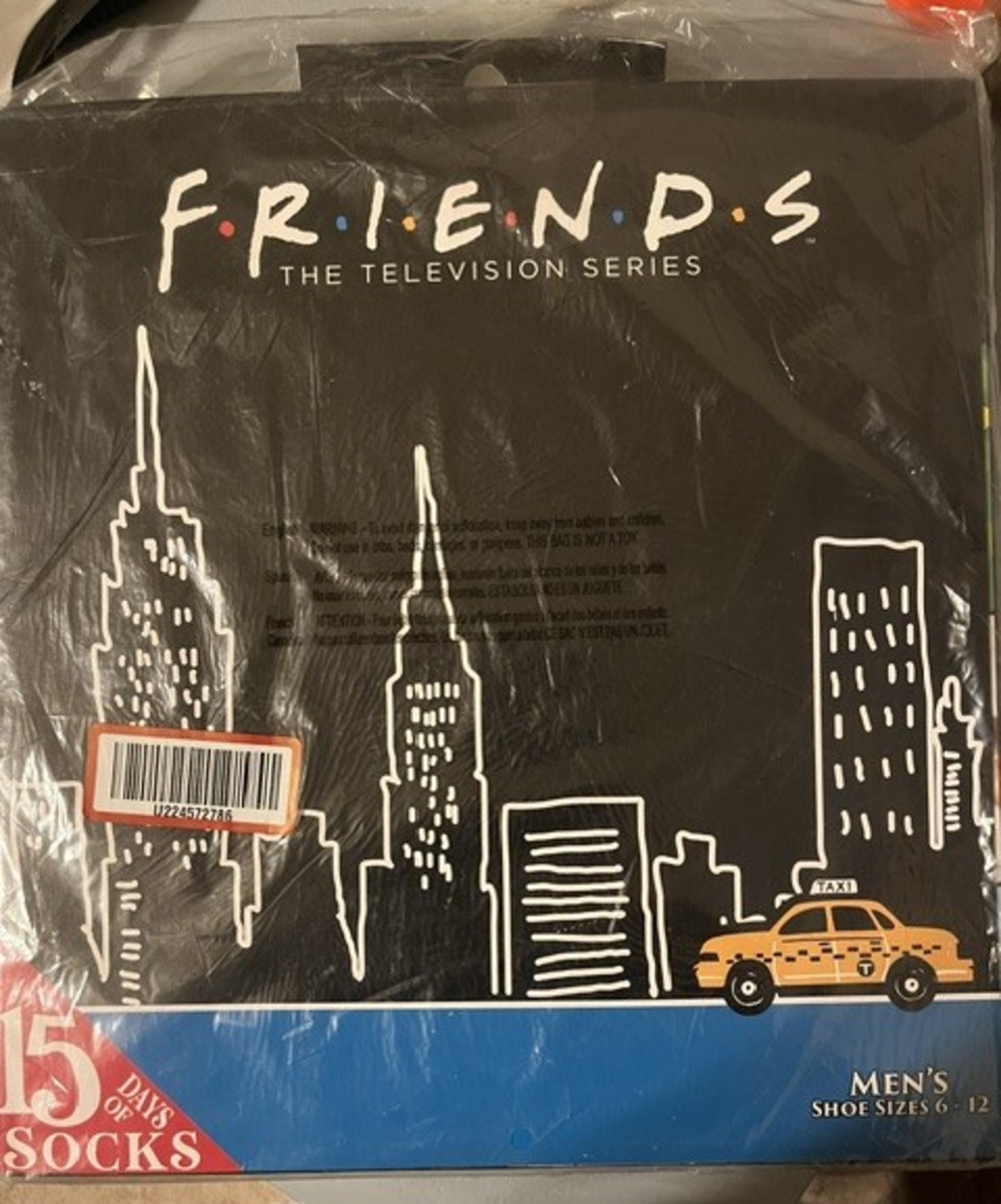 Friends 15 Days Of Socks Men's Crew And Low Cut Socks Size 6 12